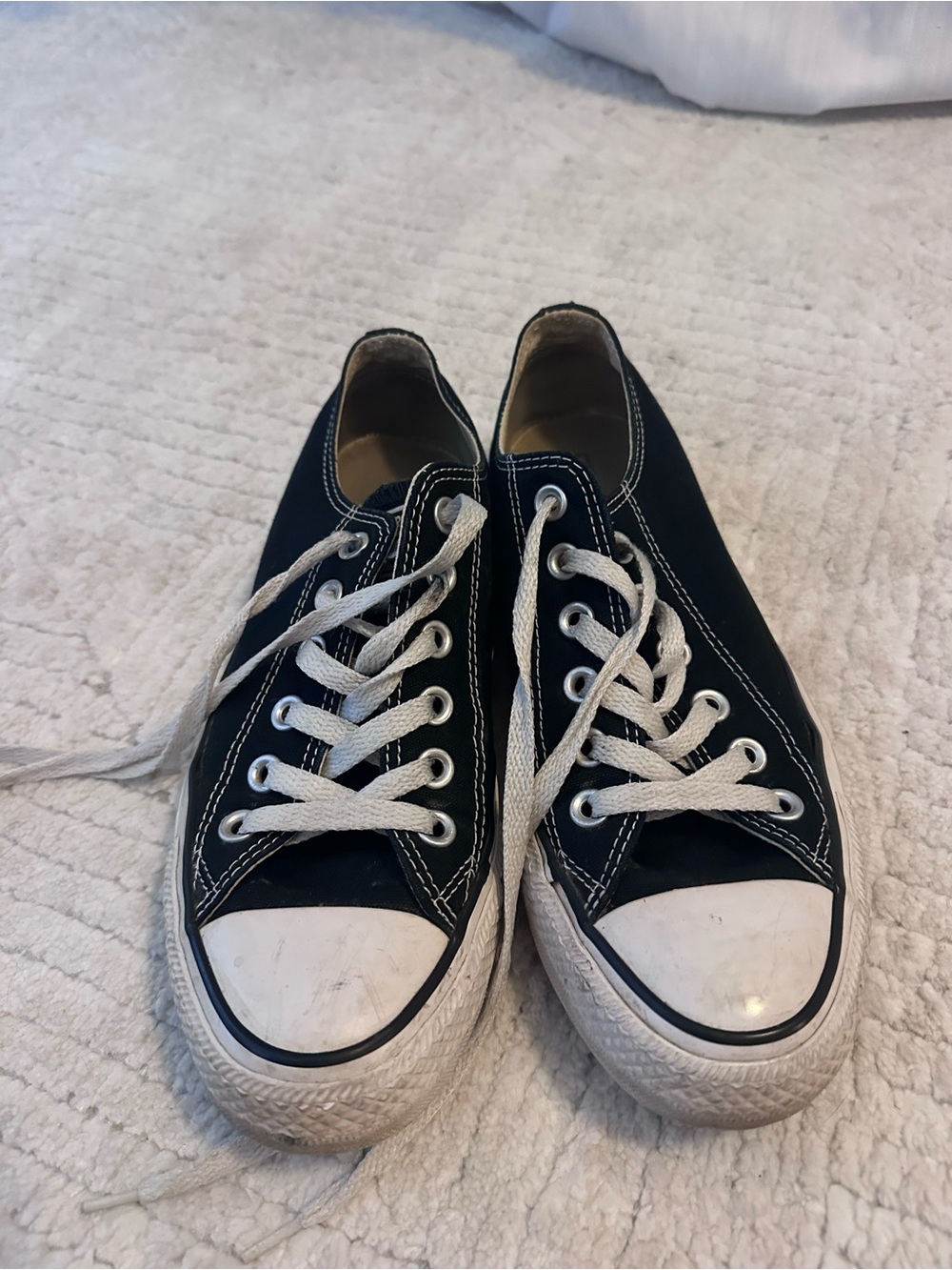 Classic Black Low-Top Canvas Sneakers